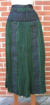Hungarian woman's folk costume pleated skirt