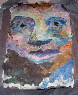 Lucy Mahler - Miriam Milgram collaborative felt stage 2